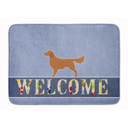 Carolines Treasures Golden Retriever Welcome Machine Washable Memory Foam Mat BB5508RUG